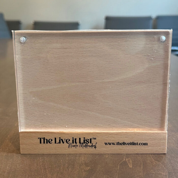 The Live it List Acrylic Photo Frame